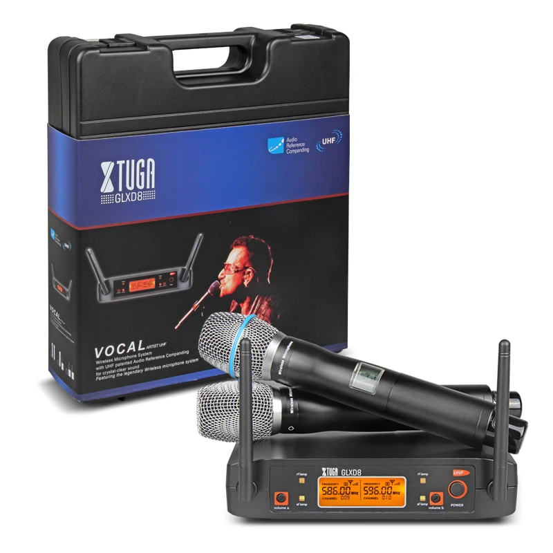 XTUGA аудио 2 канальная гарнитура Микрофонная система УВЧ беспроводные