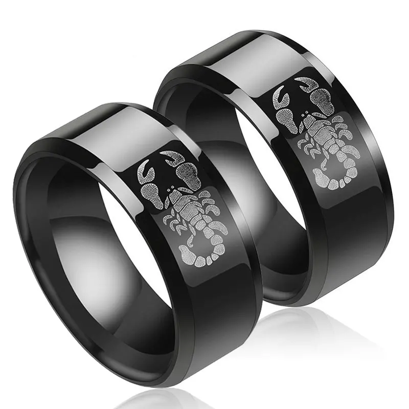 Панк нержавеющая стальные кольца ювелирные изделия аксессуары из титана