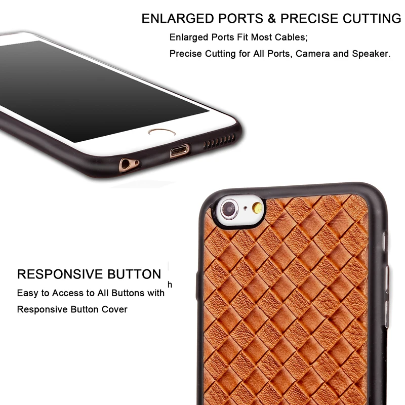 Роскошный Ультратонкий чехол для телефона из ТПУ с плетеным узором мягкая задняя