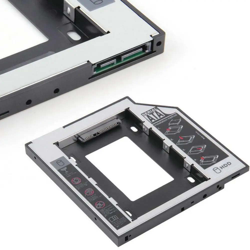 10 штук упак. HDD Caddy 12 7 мм алюминиевый оптический SATA 3 0 коробка для жесткого диска