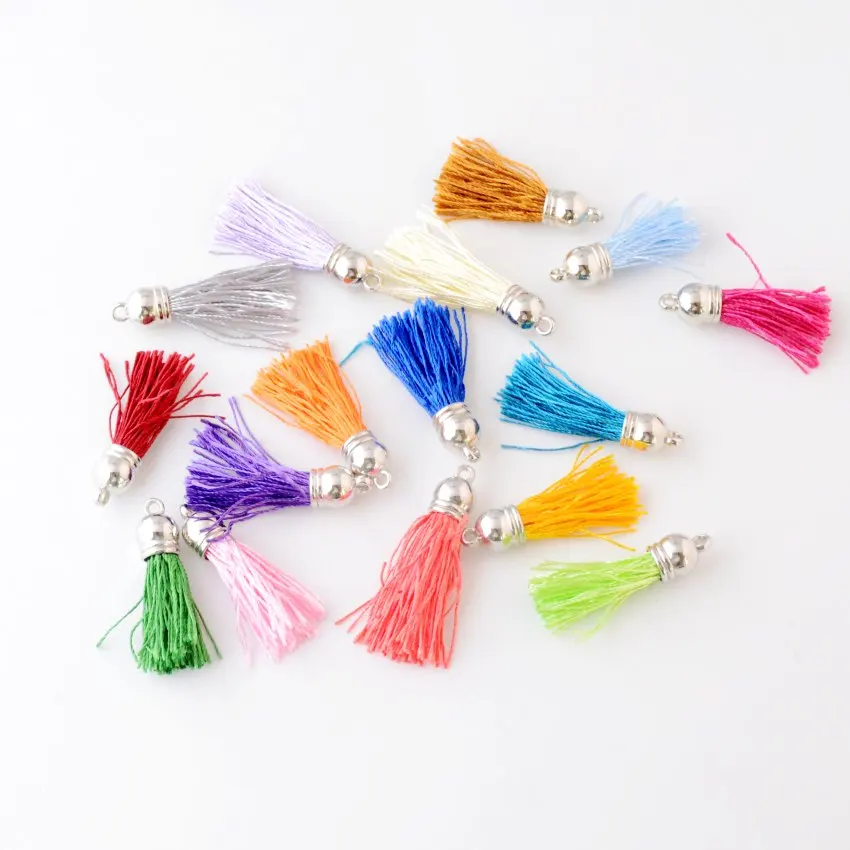 10 шт. 4 3 см винтажная нейлоновая кисточка бахрома для Purl Macrame DIY Ювелирный брелок