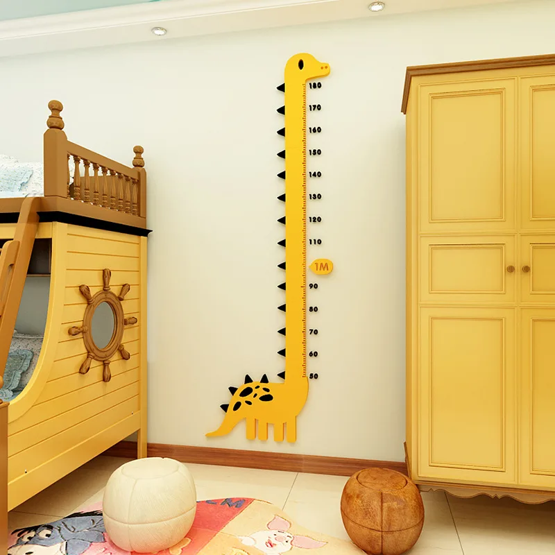 Акриловые пластиковые наклейки на высоту 3d Самоклеящиеся стену с динозавром