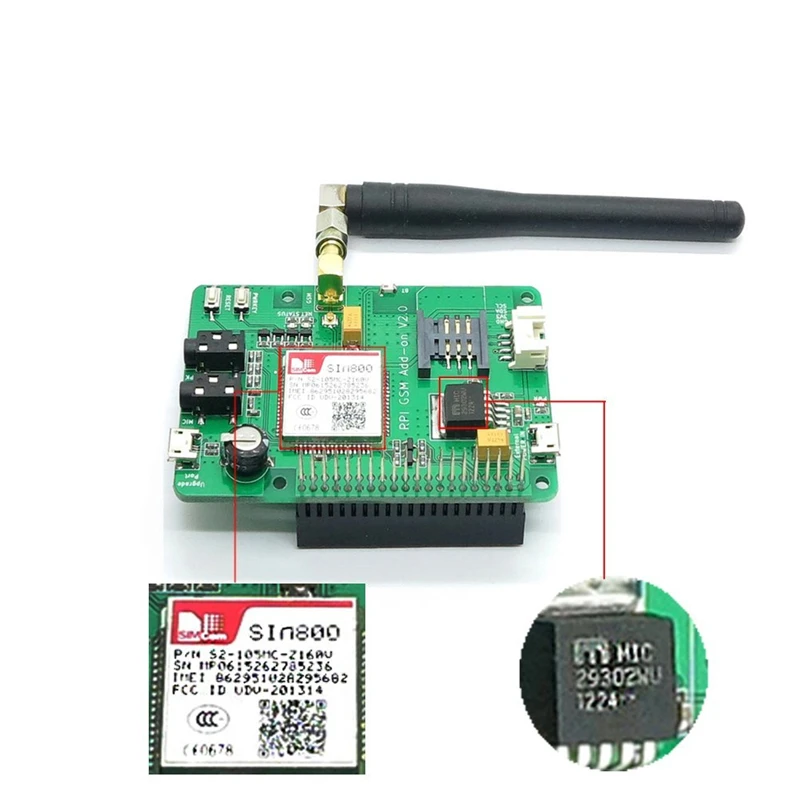 HX Studio Itead SIM800 GSM/GPRS модуль для Raspberry pi 3 Model B Add on V2.0 также 2|Демонстрационные стенды| |