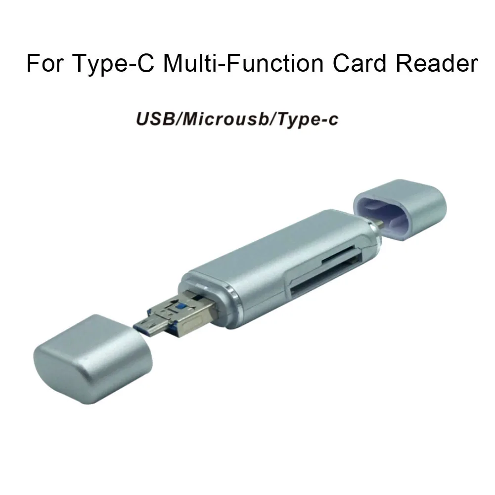 Оптовая продажа 5-в-1 откидная крышка OTG Micro USB 3 1 Type-C устройство для чтения карт SD TF