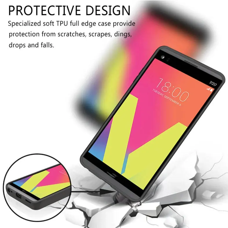 Wubatec 1x10500 мА/ч V20 на Батарея с TPU чехол BL 44E1F для LG LS997 F800 VS995 US996 H990 H990DS H910 H918|Чехлы