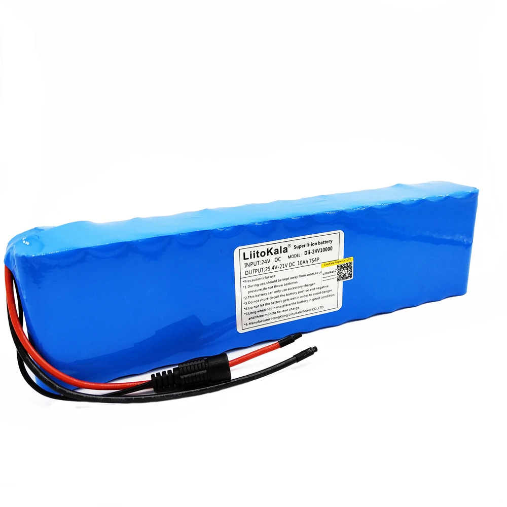 Liitokala DC 24V 10ah 18650 батарея литиевая 29 4 V электрический велосипед
