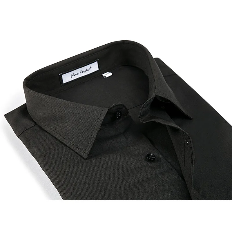 Men Shirt Classic Solid Color Cotton Long Sleeve Normal fit Fashion Business Casual Brand Clothing Social Comfortable Soft | Мужская