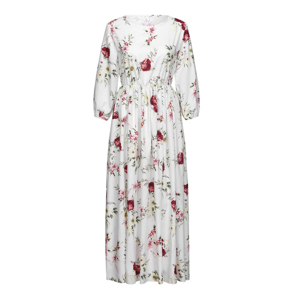 Женские повседневные с коротким рукавом Boho платья качели цветочный принт