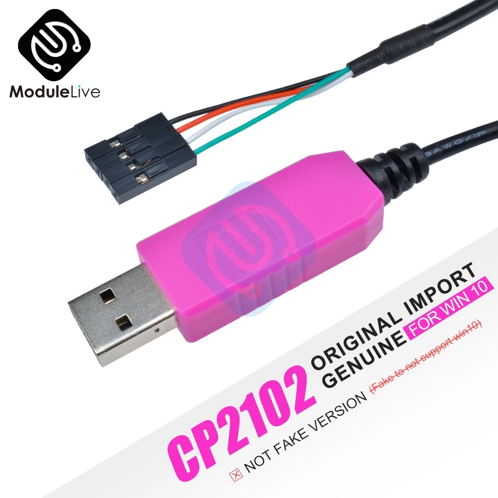 Оригинальный 1 м CP2102 USB к UART TTL кабель модуль последовательный адаптер загрузки