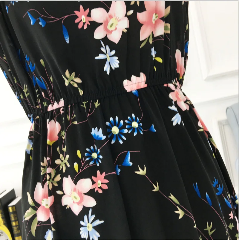 Богемное женское пляжное платье Летнее Новое Приморское праздничное шифоновое