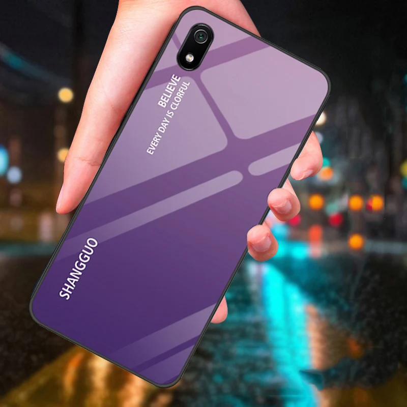 Чехол для Xiaomi Redmi 7A Мультяшные жесткие чехлы из закаленного стекла Redmi7A