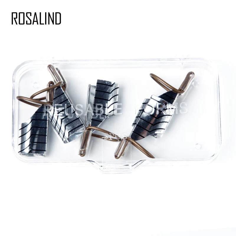 ROSALIND 5 шт/кор. многоразовые алюминиевые направляющие формы для ухода за ногтями