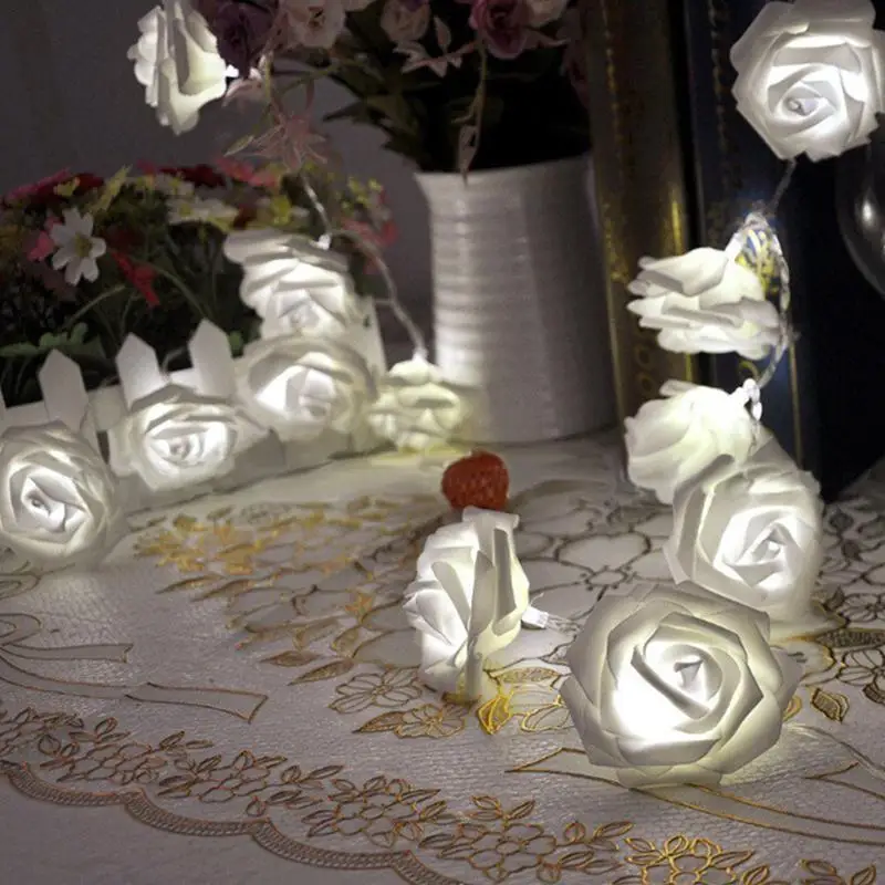 3 м РОЗА светодиодная гирлянда Праздничная сказочная лампа теплый белый для