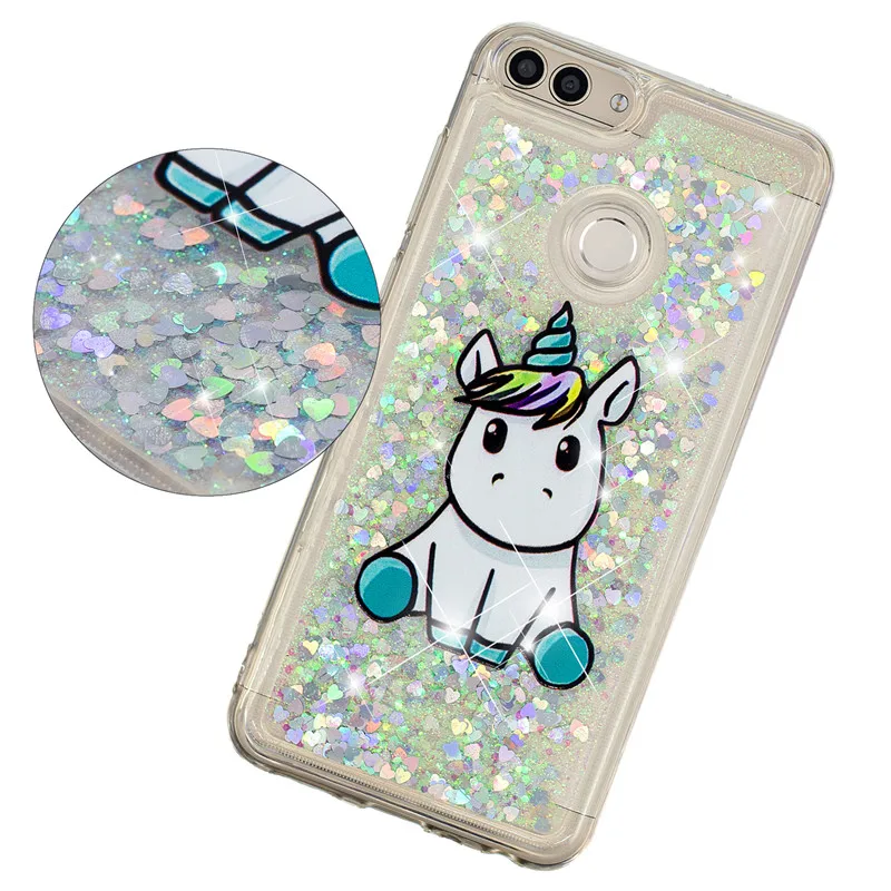 P Смарт силиконовый чехол для Fundas Huawei Honor 9 Lite Жидкий блеск мягкий TPU Coque 10 чехлы