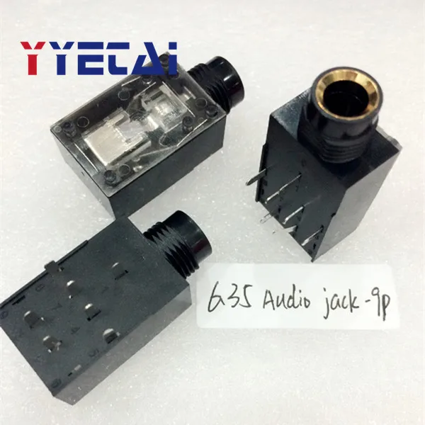NEW 6.35 socket microphone socket microphone socket transparent socket 6.35 microphone 9P