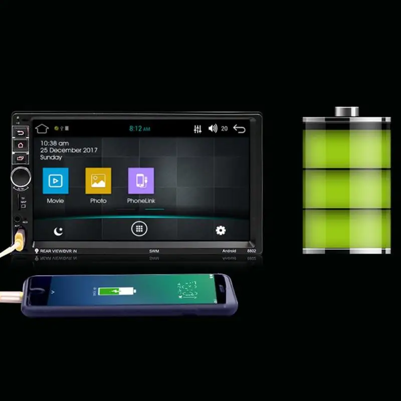 SWM 8802 7 дюймов TFT сенсорный экран 2Din Android 7,1 четырехъядерный автомобильный стерео MP5 плеер gps навигатор FM радио Bluetooth 3,0 WiFi USB