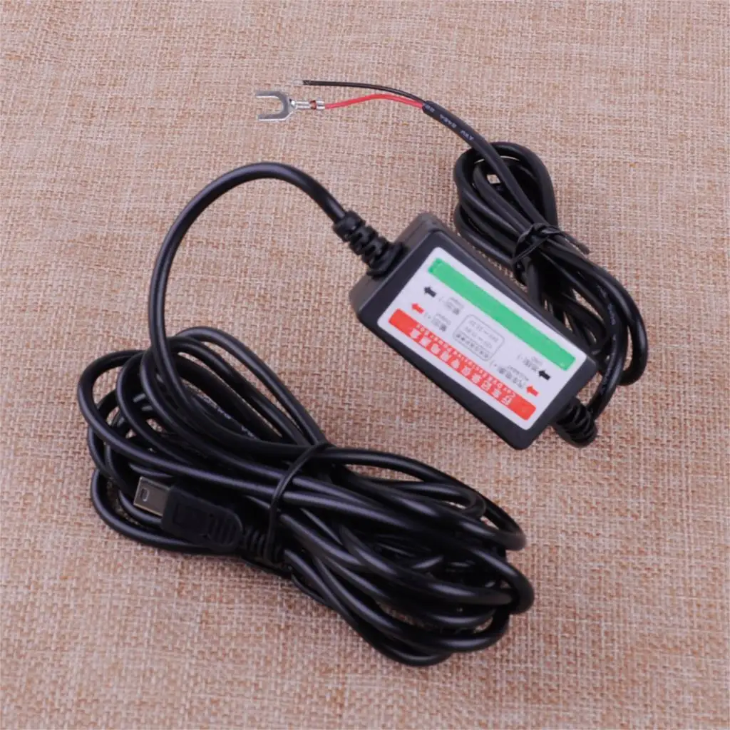 CITALL автомобиля 12V постоянного тока до 5В адаптер DVR мини USB Порты и разъёмы Кабель конвертер жесткого провода комплект Мощность коробка