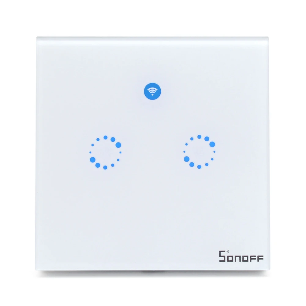 10 шт. оптовая продажа Sonoff T1 EU UK умный настенный выключатель света 1/2 Gang 86 Тип