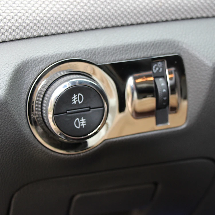 Лампа из нержавеющей стали украшение для переключателя фар наклейка/отделка