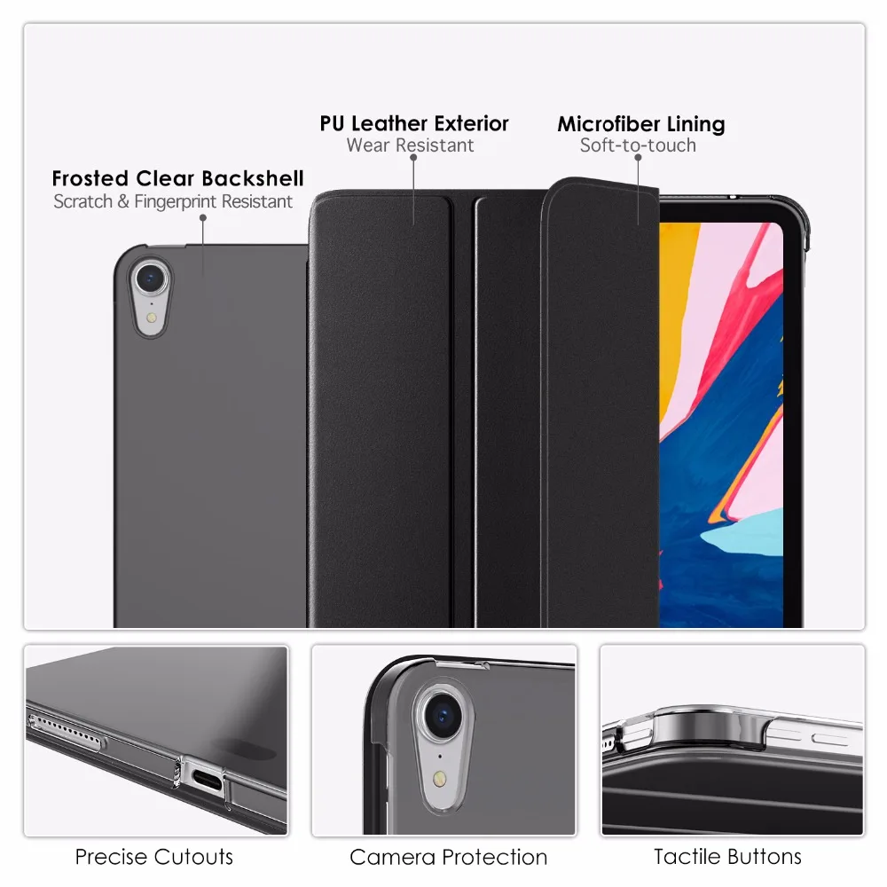 Чехол для iPad Pro 12 9 '񟭒 прозрачный матовый защитный чехол подставка Apple Pencil с
