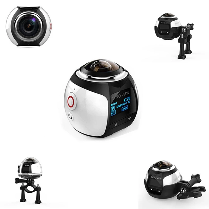 360 Мини Wi Fi панорамный видео камера 2448 шт. 16MP фото 3D Sports DV VR и изображения ABS для