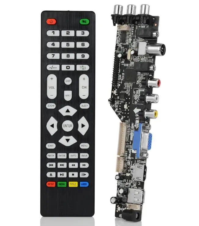 V53RL DD3663LUA. A82 15-32 дюймов цифровой DVB-T/C/T2 Универсальный ТВ lcd плата управления ТВ/VGA/AV/HDMI/USB для lvds 1/2ch 6/8 бит LVDSpanel - Цвет: V53RL