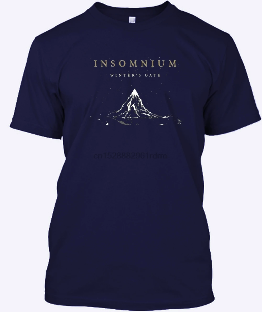 Магазин футболок Мужская короткая хлопковая Футболка с вырезом лодочкой Insomnium