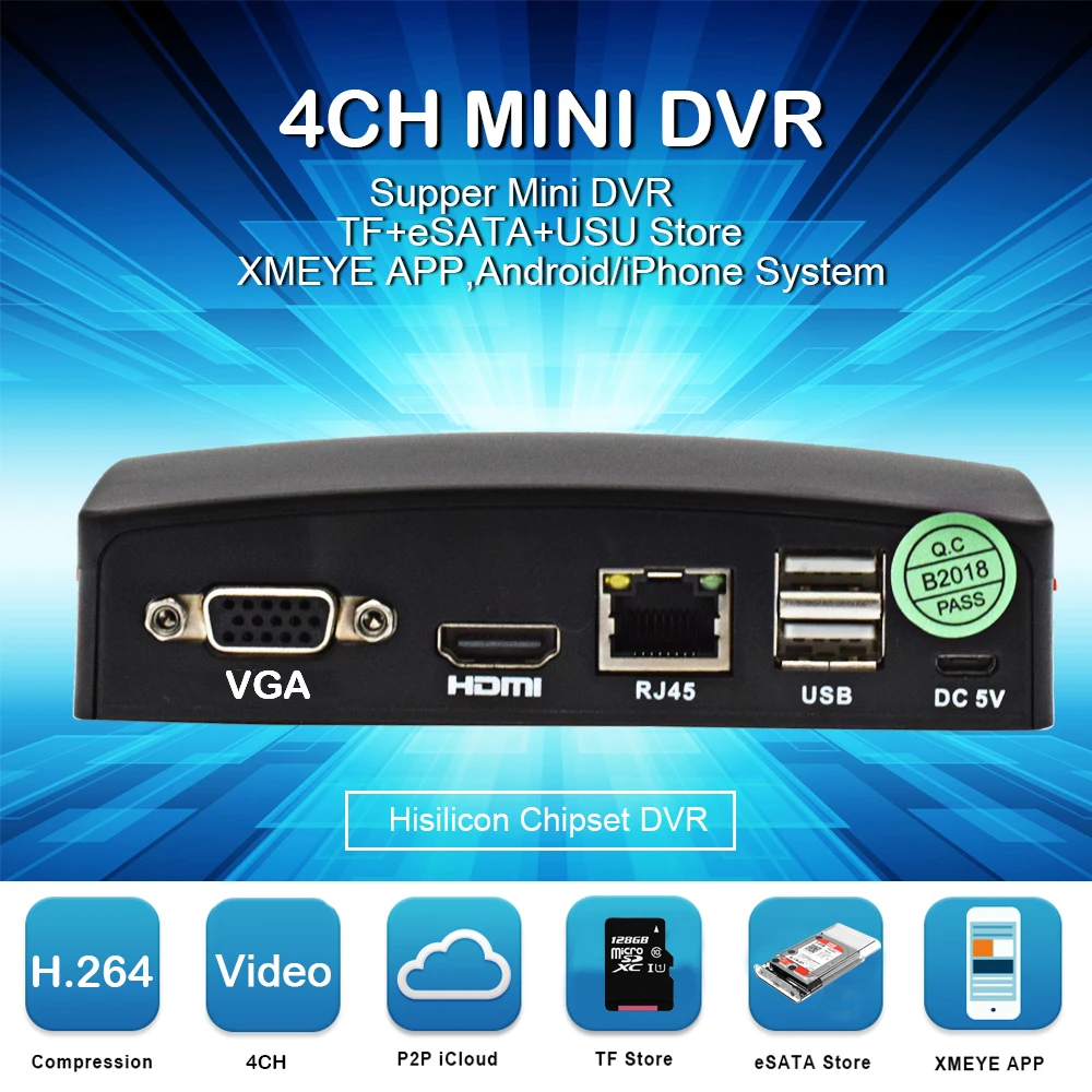 4ch 1080N мини-видеорегистратор систем наблюдения с 4ch видео в 1080H в режиме реального времени видеонаблюдения DVR гибридный видеорегистратор AHD/CVI... от AliExpress RU&CIS NEW