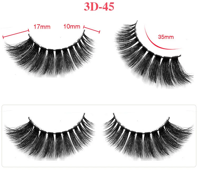 3d норковые ресницы ручной работы накладные прозрачная лента толстые круглая