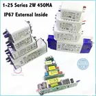 Светодиодный драйвер, 1-36 Вт, AC85-277V, 1-25x2 Вт, DC2-82V мА, постоянный ток, внутренний, водонепроницаемый, 5 Вт, 12 Вт, 36 Вт