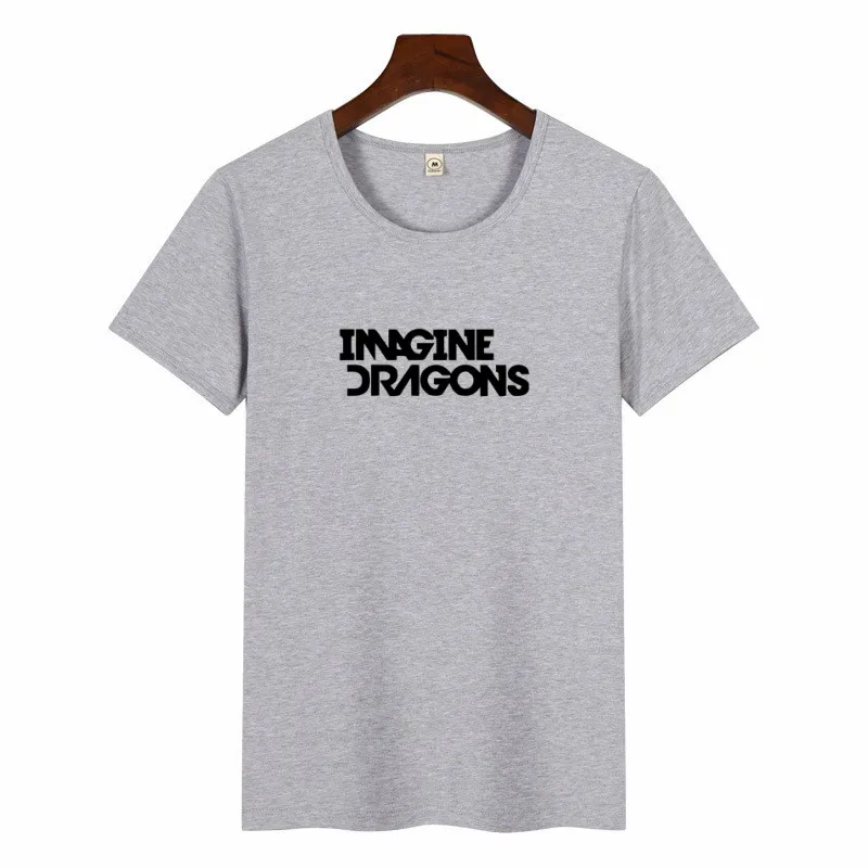 Summer Female Imagine Dragons Korean Style TShirt O-neck Hipster ShortSleeve Tops Unisex Streetwear Graphic Tees Women Harajuku