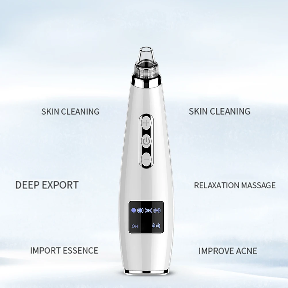 USB Перезаряжаемый экстрактор для удаления угрей Очищение лица акне светодиодный