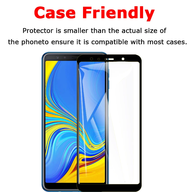 9D Защитное стекло для samsung Galaxy A8 Plus 2018 Защитная пленка экрана A5 A6 A7 A9 camзакаленное