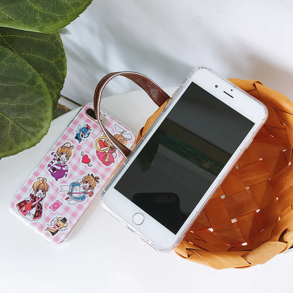 Shockproof capa fundas Magic Gril Clear Card Captor Sakura Star soft tpu phone Case For iPhone 7 8 X 6S Plus Japan Phone |
