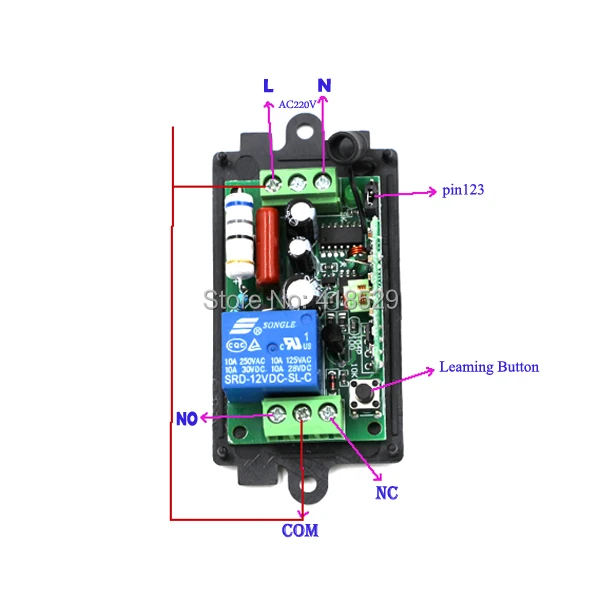 Беспроводной Радиочастотный выключатель света с дистанционным управлением 110 В