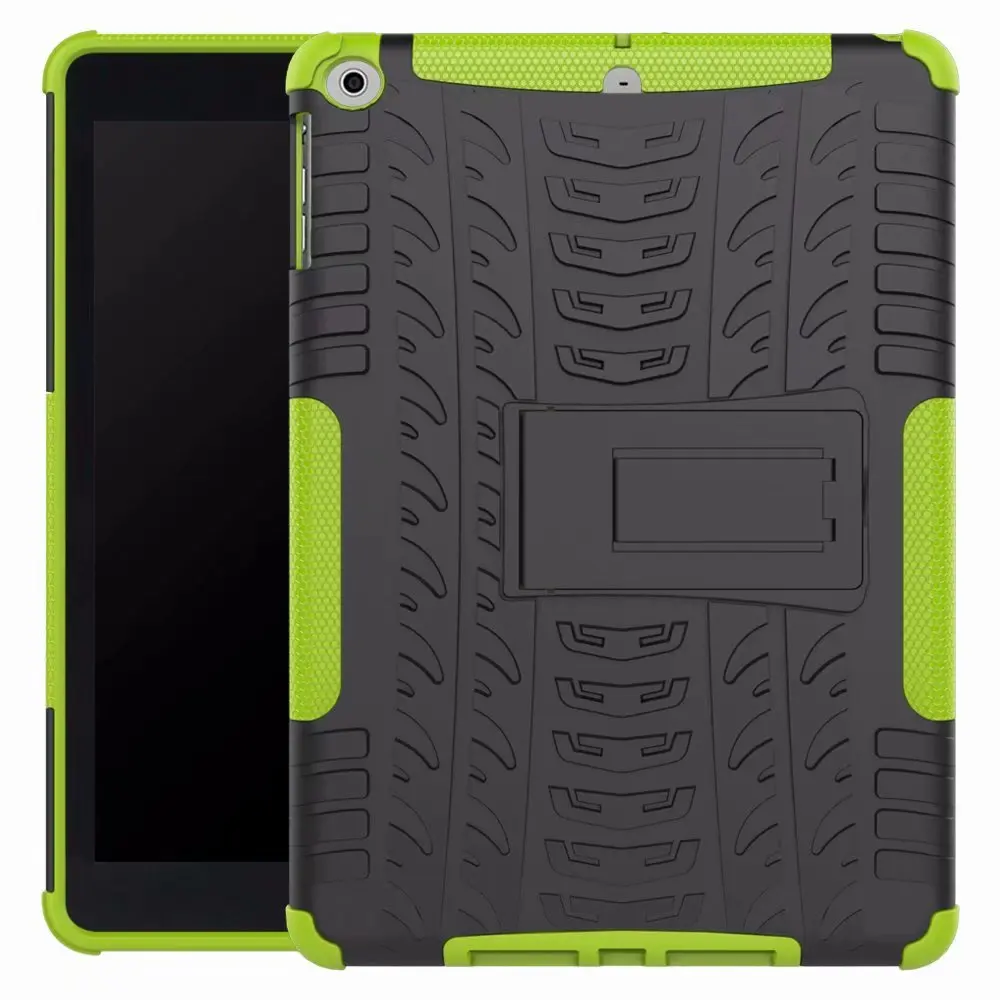 Green Высокопрочный защитный чехол для iPad 9,7 Air 1 чехол противоударный силиконовый гибридный чехол для iPad 9,7 ''5th 6th противоударный чехол - Цвет: Green