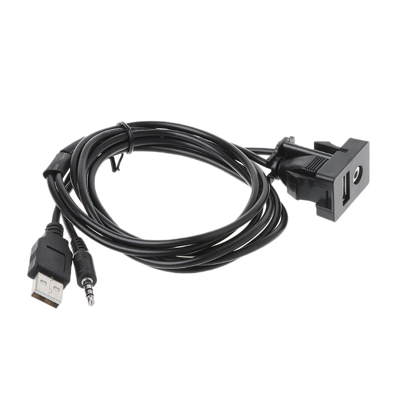 Автомобильный 3,5 мм USB AUX разъем для наушников с заподлицо монтажный адаптер панель Вход Прямая поставка