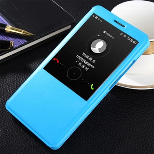 Небесно-голубой Для huawei Ascend mate 7 умный чехол для просмотра cuto Sleep Wake Up Функция кожаный чехол откидная крышка ударопрочный чехол-подставка - Цвет: Небесно-голубой