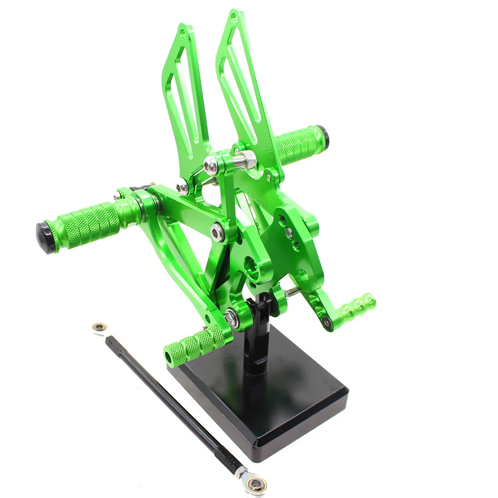 CNC Алюминиевые Регулируемые Задние подножки для Kawasaki Ninja ZX6R ZX636 ZX9R 1999 2000 2001 2002