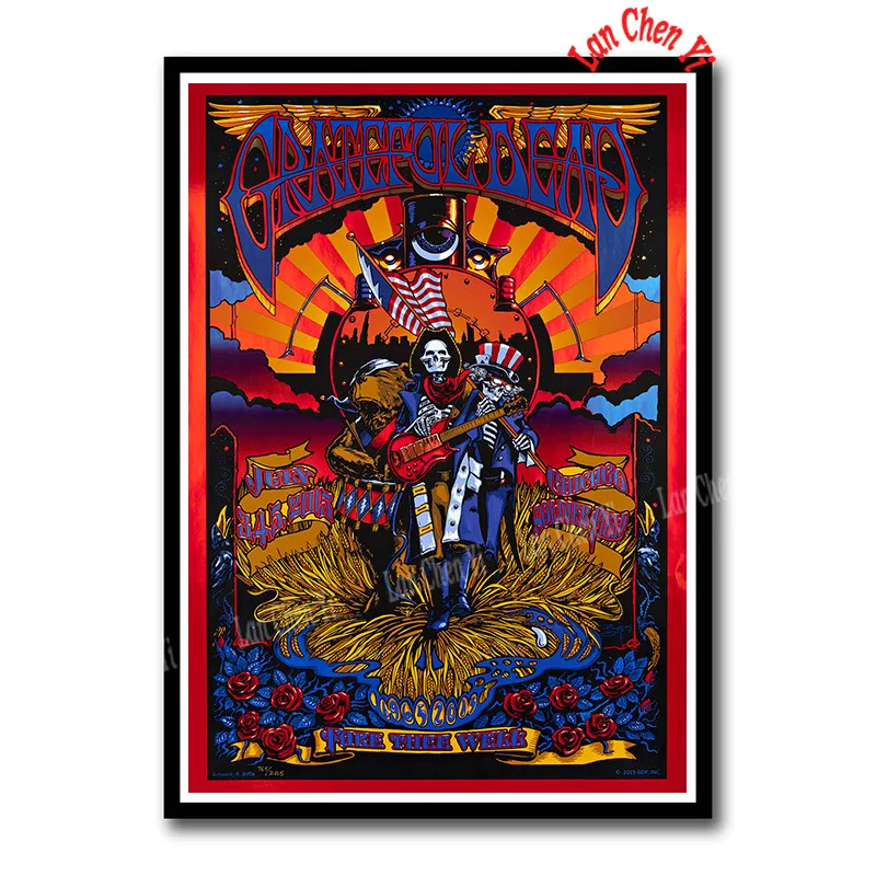 The Grateful Dead рок-музыка с покрытием бумажные плакаты настенные стикеры домашний Декор постер для бара/кафе 42*30 см