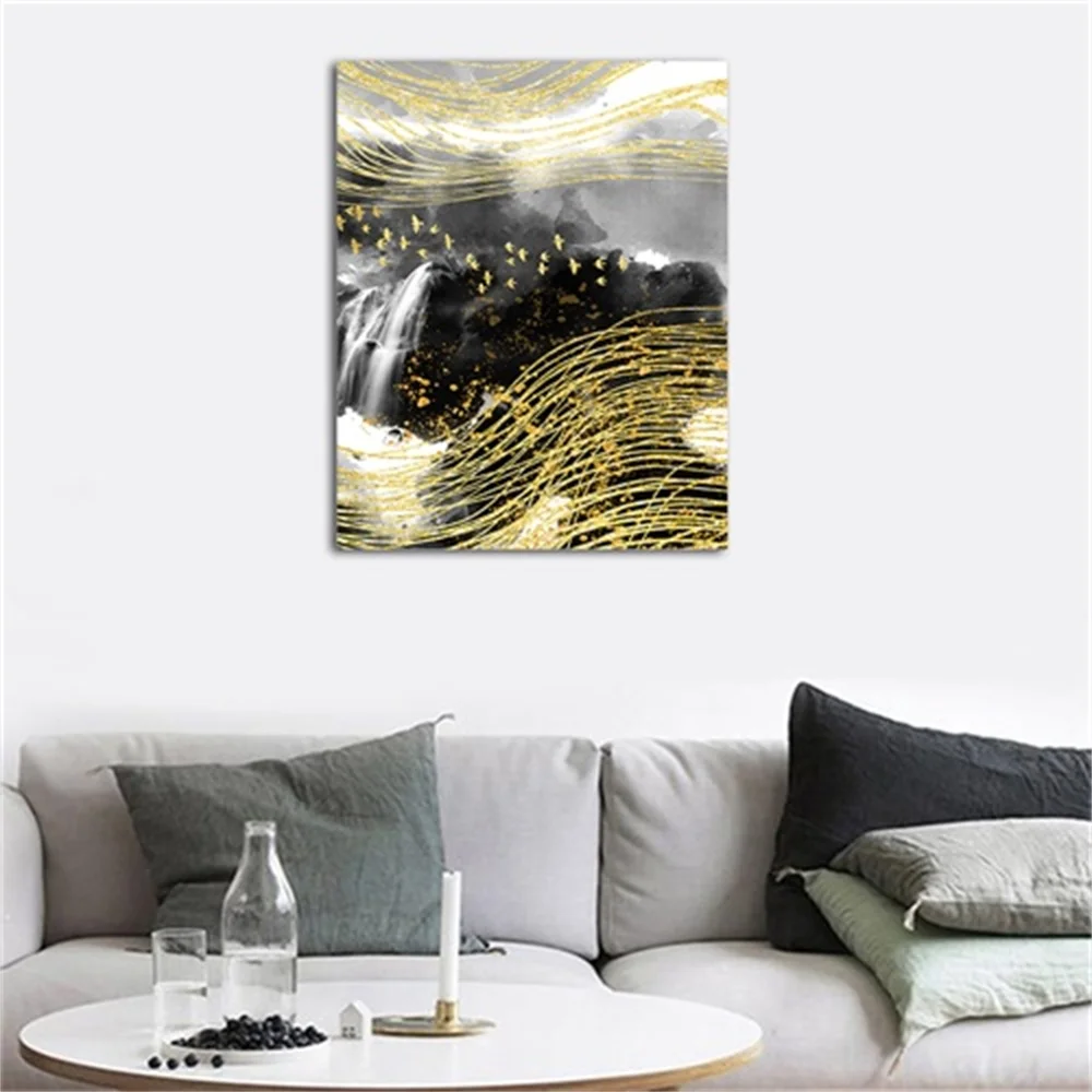 Природный пейзаж граффити абстрактные современные настенные работы для