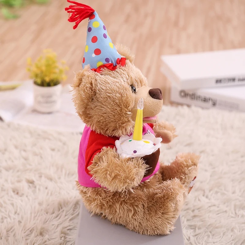 Говорящий Поющий торт ко дню рождения bearr говорящие плюшевые игрушки электронные мягкие животные для детей девочек мальчиков детская диадема