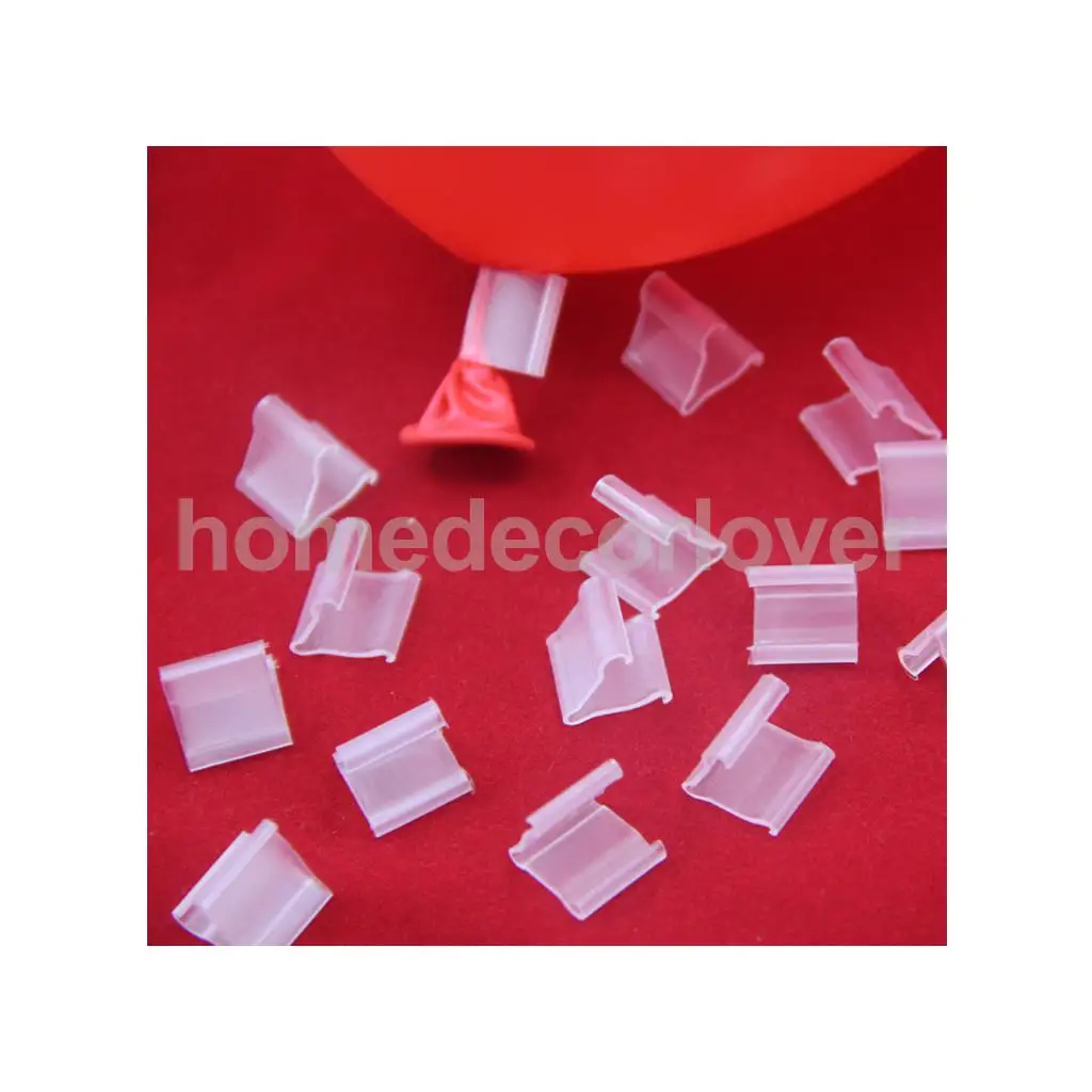 100pcs V Shape Balloon Clip Ties for Helium Gas Air Balloons Sealing Quick Easy Fasten Tool | Дом и сад