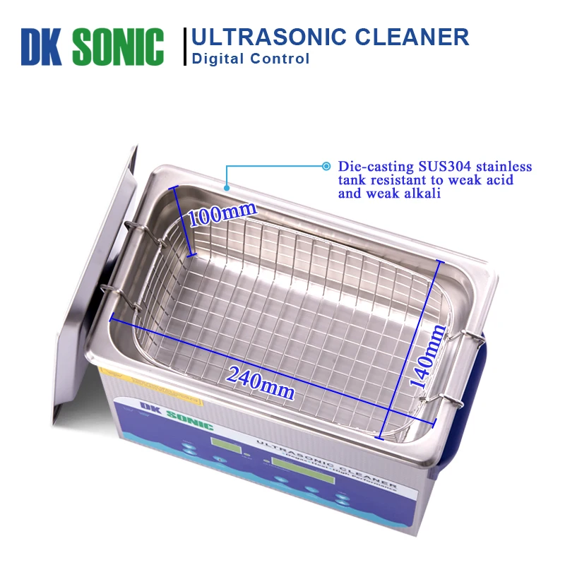 DK sonic 3.2L Цифровой Ультра Соник Очиститель таймер нагрева нержавеющая корзина для протез ювелирные часы цепи PCB лезвия металлические части