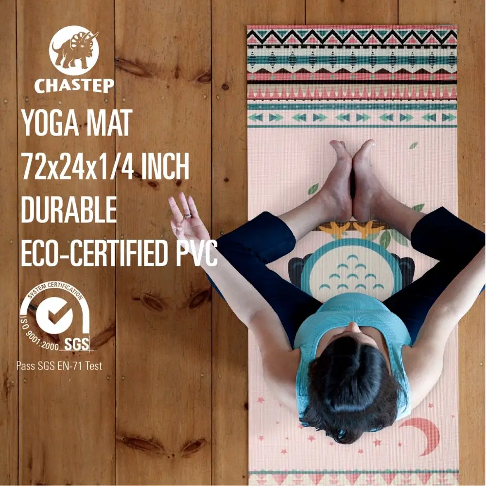 Chastep складной натуральный ПВХ коврик для йоги экологичный нескользящий горячий
