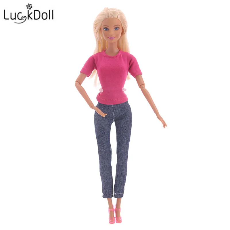 

Одежда для куклы Luckdoll, рубашка + джинсы, подходит для шарнирных кукол 30 см 1/6, аксессуары для кукол, детские куклы, как игрушки для кукол