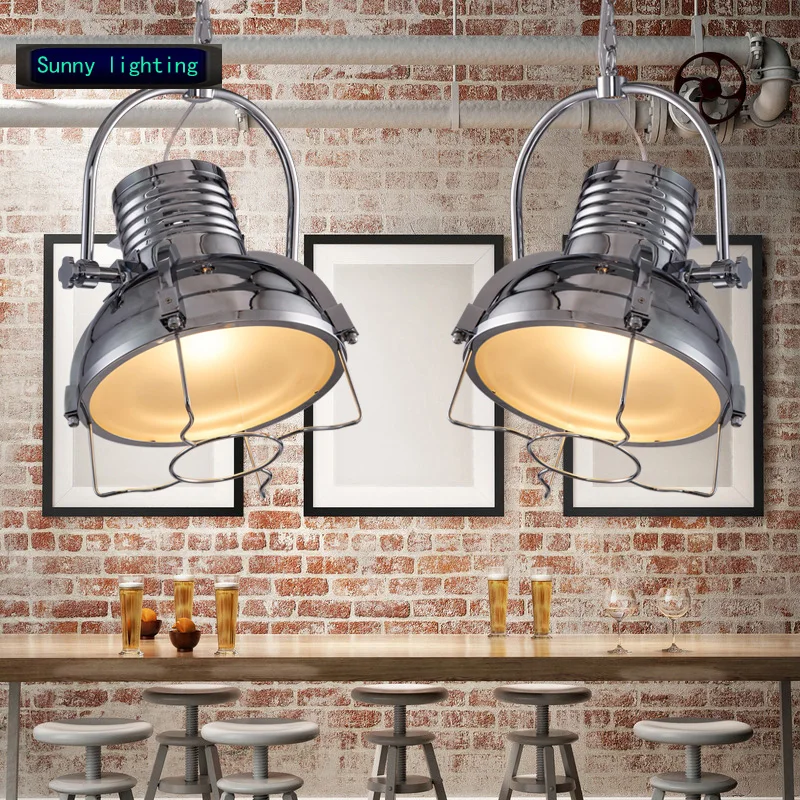 персонализированный лофт Vintage Pendant Light Iron Robles Хромированный бронзовый кухонный