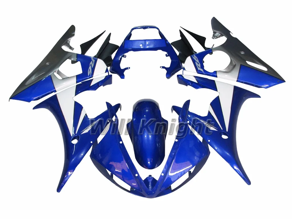 Впрыска Кузов Обтекателя Комплект для Yahama YZF R6 YZF600 2003 2004 Глянцевый Голубой
