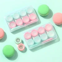 6pairs contact lens case candy colored many styles eye contact lens box travel contact lenses case women