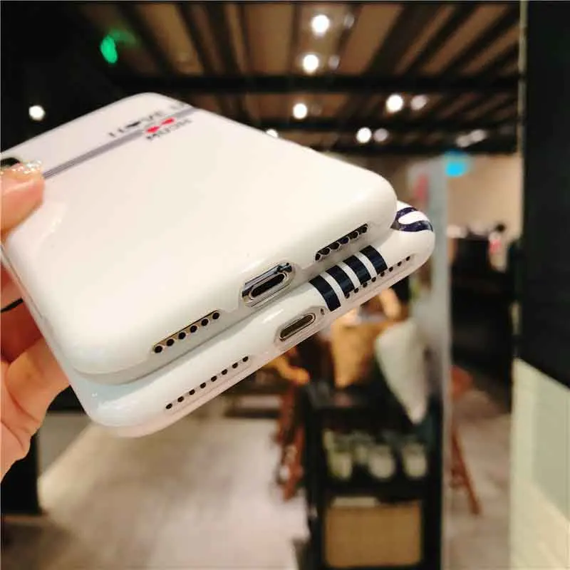 Love soft shell for iPhone X mobile phone case 6 6S 7 8Plus luxury silicone IMD fashion white protective cover | Мобильные телефоны